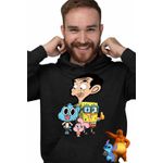 Fashion, accesorii si bijuterii - Barbati - Imbracaminte - Hanorace barbati - Hanorac Barbati Gumball Mr Bean SpongeBob, negru, marime 3XL - Infinity.ro