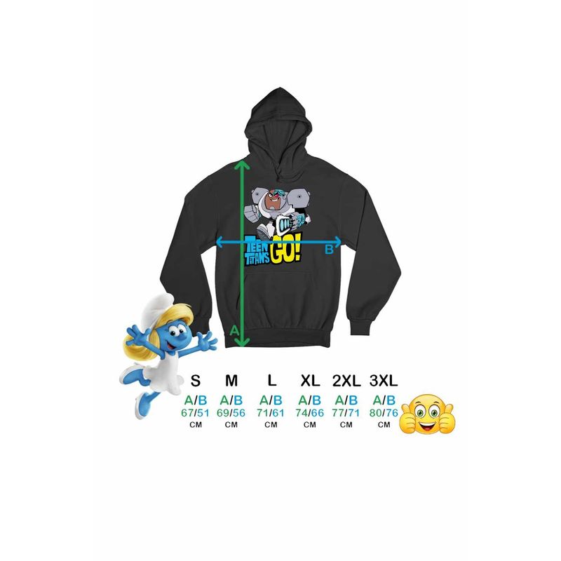 Fashion, accesorii si bijuterii - Barbati - Imbracaminte - Hanorace barbati - Hanorac Barbati Cyborg Tineri Titani Teen Titans Go, negru, marime 3XL - Infinity.ro