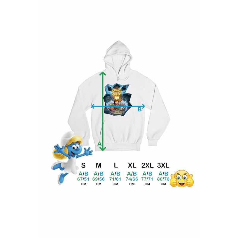 Fashion, accesorii si bijuterii - Barbati - Imbracaminte - Hanorace barbati - Hanorac Barbati Craig Dumbrava Cartoon Network, alb, marime 2XL - Infinity.ro