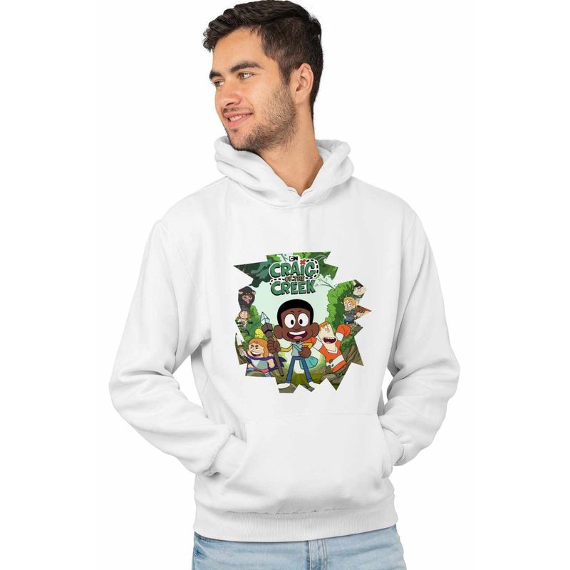 Fashion, accesorii si bijuterii - Barbati - Imbracaminte - Hanorace barbati - Hanorac Barbati Craig of the Creek Cercetasi, alb, marime 2XL - Infinity.ro