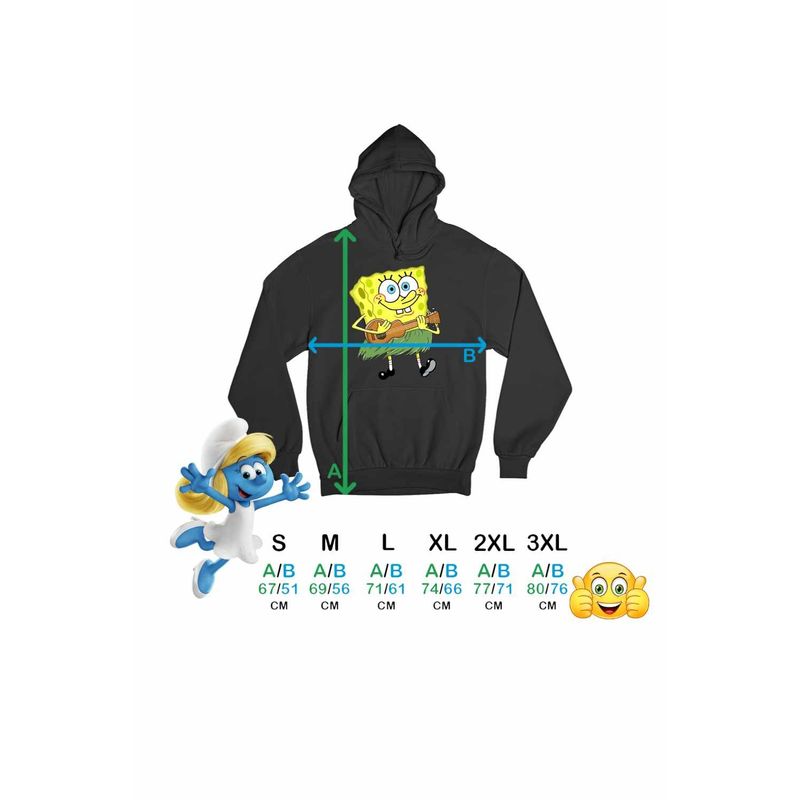Fashion, accesorii si bijuterii - Barbati - Imbracaminte - Hanorace barbati - Hanorac Barbati SpongeBob Hawaii Ukulele Serial Sezon, negru, marime L - Infinity.ro