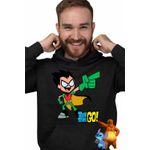 Fashion, accesorii si bijuterii - Barbati - Imbracaminte - Hanorace barbati - Hanorac Barbati Robin Haideti Tineri Titani, negru, marime M - Infinity.ro