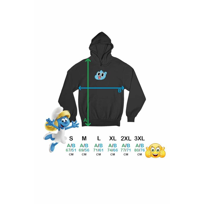 Fashion, accesorii si bijuterii - Barbati - Imbracaminte - Hanorace barbati - Hanorac Barbati Gumball Desene Faine, negru, marime S - Infinity.ro