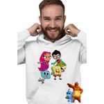 Fashion, accesorii si bijuterii - Barbati - Imbracaminte - Hanorace barbati - Hanorac Barbati Tineri Titani Gumball SpongeBob Robin Starfire, alb, marime XL - Infinity.ro