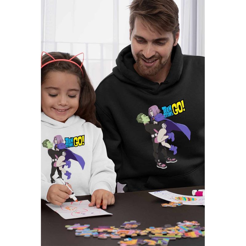 Fashion, accesorii si bijuterii - Barbati - Imbracaminte - Hanorace barbati - Hanorac Barbati Beast Raven Fanart Teen Titans Go Titani, negru, marime XL - Infinity.ro