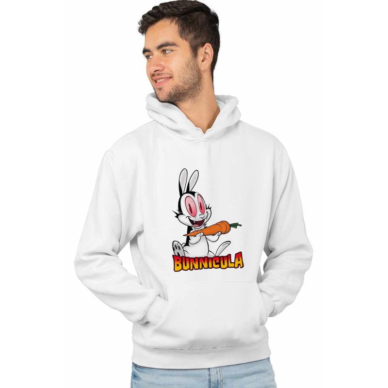 Fashion, accesorii si bijuterii - Barbati - Imbracaminte - Hanorace barbati - Hanorac Barbati Draculas Vampirul Iepuras, alb, marime 2XL - Infinity.ro