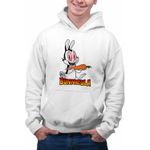 Fashion, accesorii si bijuterii - Barbati - Imbracaminte - Hanorace barbati - Hanorac Barbati Draculas Vampirul Iepuras, alb, marime 2XL - Infinity.ro