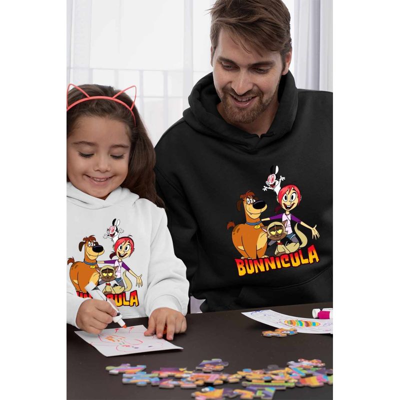 Fashion, accesorii si bijuterii - Barbati - Imbracaminte - Hanorace barbati - Hanorac Barbati Bunnicula Draculas Vampirul Iepuras All Gang, negru, marime 3XL - Infinity.ro