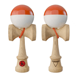 Jucarii, Copii si Bebe - Jucarii si jocuri - Jucarii & jocuri educative - Jucarii interactive - Kendama profi Europa alb-rosu, cupe mari, base cup, marime mare 18,5 cm si o ata de rezerva - Infinity.ro