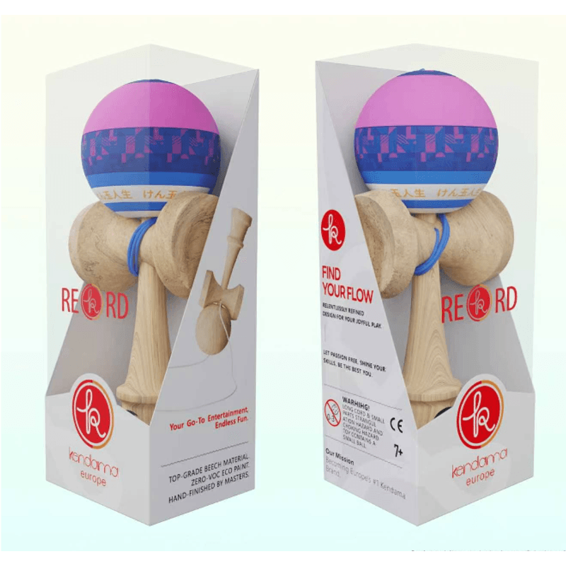 Jucarii, Copii si Bebe - Jucarii si jocuri - Jucarii & jocuri educative - Jucarii interactive - Kendama profi Tensei roz mat, cupe mari, base cup, 18,5 cm si o ata de rezerva - Infinity.ro
