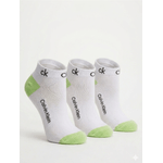 Fashion, accesorii si bijuterii - Femei - Lenjerie si pijamale femei - Sosete si ciorapi femei - Set de 3 Sosete CALVIN KLEIN, la Glezna, Alb cu Verde, 36-40 - Infinity.ro