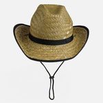 Fashion, accesorii si bijuterii - Barbati - Accesorii barbati - Caciuli si sepci barbati - Palarie de paie unisex, bej, marimea 59, stil farmer cowboy - Infinity.ro
