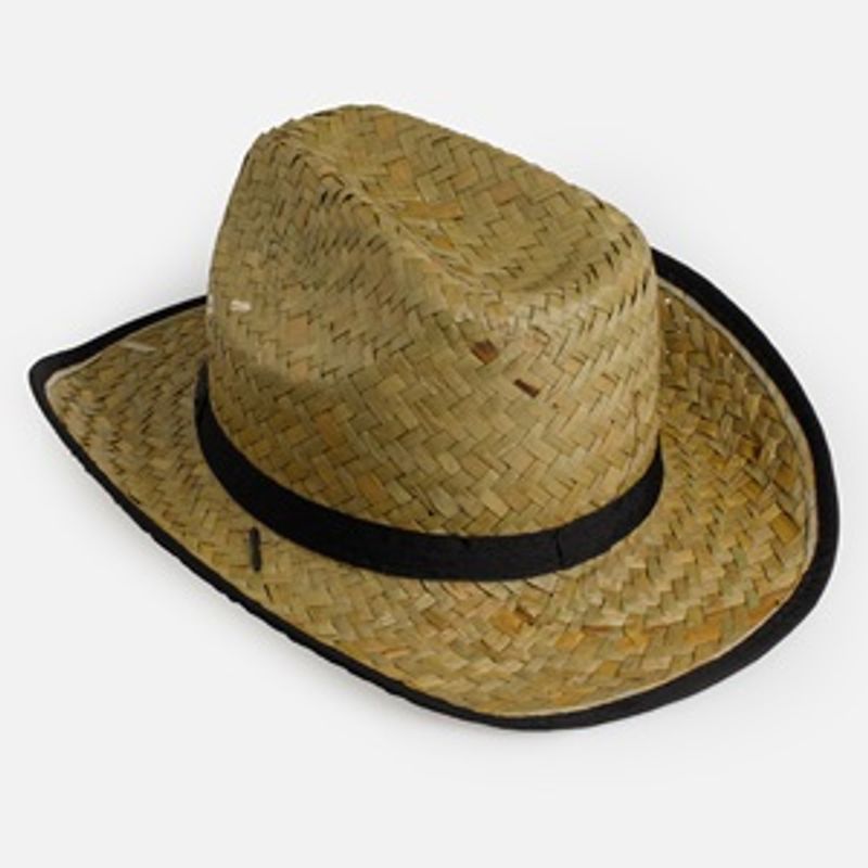Fashion, accesorii si bijuterii - Barbati - Accesorii barbati - Caciuli si sepci barbati - Palarie de paie unisex, bej, marimea 59, stil farmer cowboy - Infinity.ro