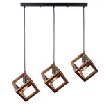 Casa si Gradina - Corpuri si surse de iluminat - Lustre si pendule - Lustra Rhombus KL113015, 3xE27, neagra+maro, IP20, Klausen - Infinity.ro