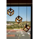 Casa si Gradina - Corpuri si surse de iluminat - Lustre si pendule - Lustra Rhombus KL113015, 3xE27, neagra+maro, IP20, Klausen - Infinity.ro