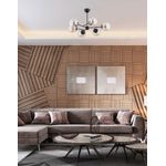 Casa si Gradina - Corpuri si surse de iluminat - Lustre si pendule - Lustra Arms KL106011, 6xE14, ambra+neagra, IP20, Klausen - Infinity.ro