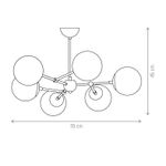 Casa si Gradina - Corpuri si surse de iluminat - Lustre si pendule - Lustra Arms KL106011, 6xE14, ambra+neagra, IP20, Klausen - Infinity.ro