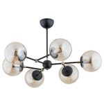 Casa si Gradina - Corpuri si surse de iluminat - Lustre si pendule - Lustra Arms KL106011, 6xE14, ambra+neagra, IP20, Klausen - Infinity.ro