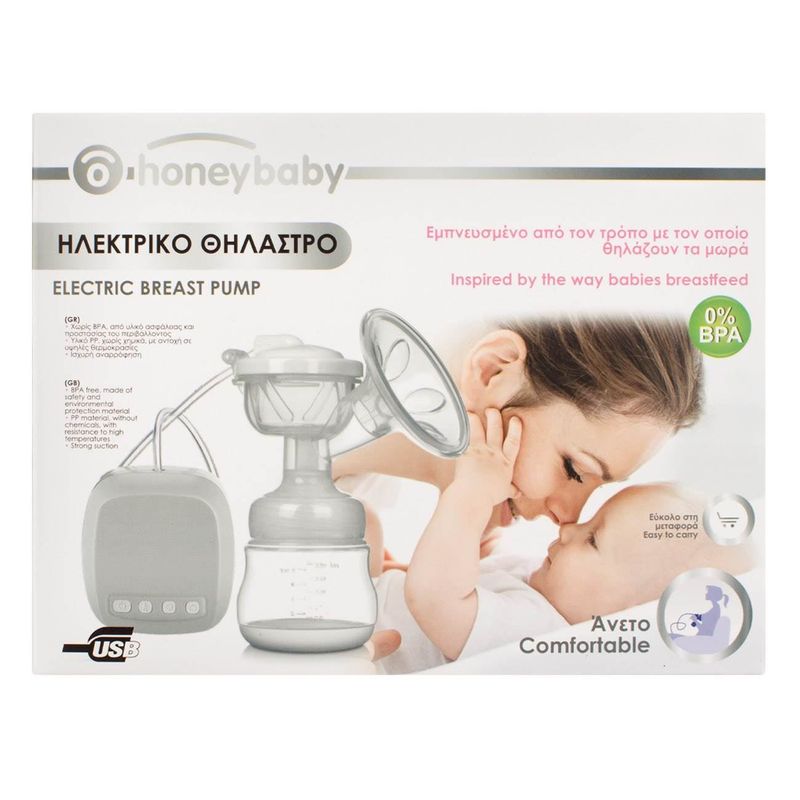 Jucarii, Copii si Bebe - Maternitate - Pompe de san - Pompa de san electrica, 150 ml, Alba, fara BPA - Infinity.ro