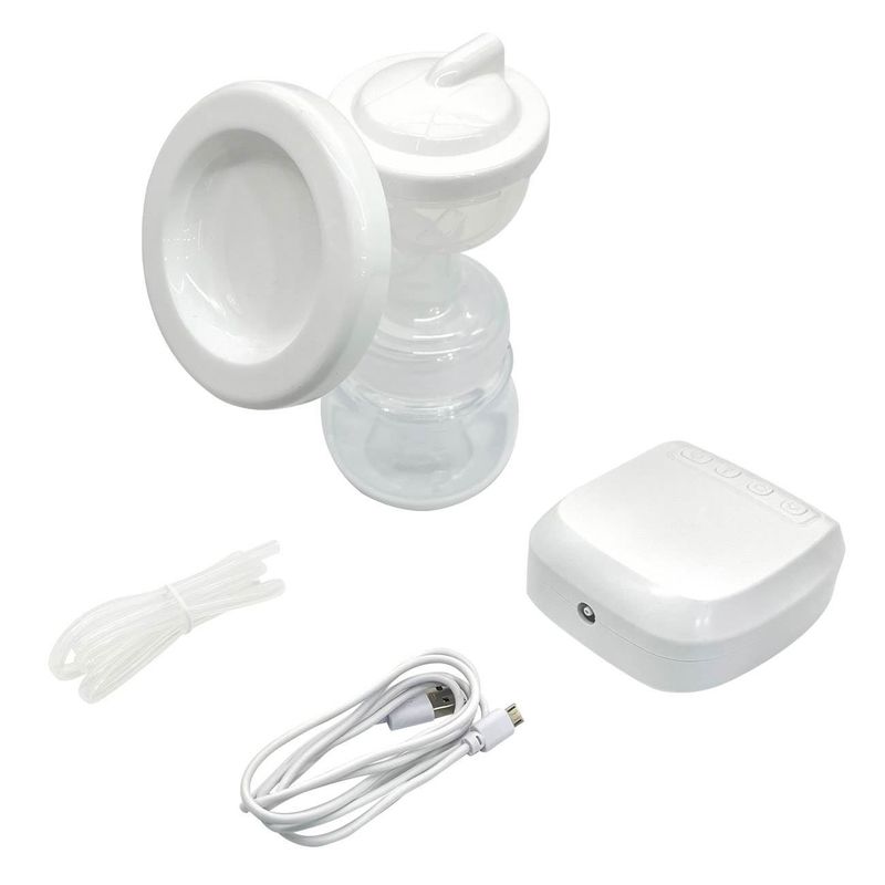 Jucarii, Copii si Bebe - Maternitate - Pompe de san - Pompa de san electrica, 150 ml, Alba, fara BPA - Infinity.ro