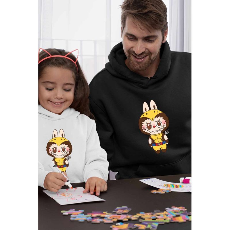 Fashion, accesorii si bijuterii - Barbati - Imbracaminte - Hanorace barbati - Hanorac Barbati Labubu Wolverine X-Men, negru, marime 2XL - Infinity.ro