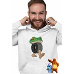 Fashion, accesorii si bijuterii - Barbati - Imbracaminte - Hanorace barbati - Hanorac Barbati Boneca Ambalubu Brainrot, alb, marime 2XL - Infinity.ro