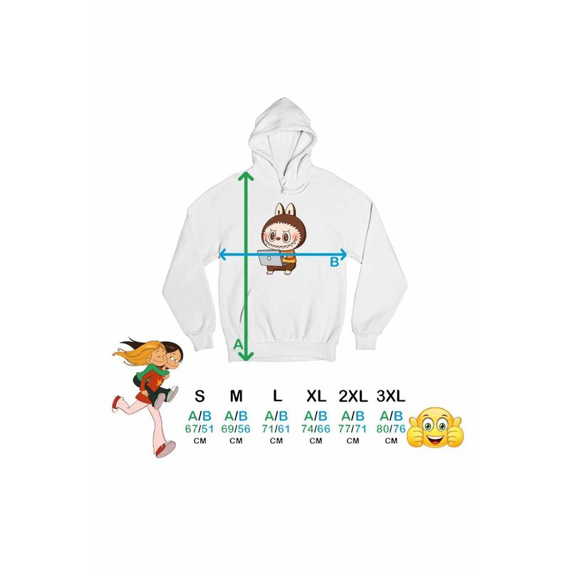 Fashion, accesorii si bijuterii - Barbati - Imbracaminte - Hanorace barbati - Hanorac Barbati Labubu Programator IT Python PHP, alb, marime 3XL - Infinity.ro