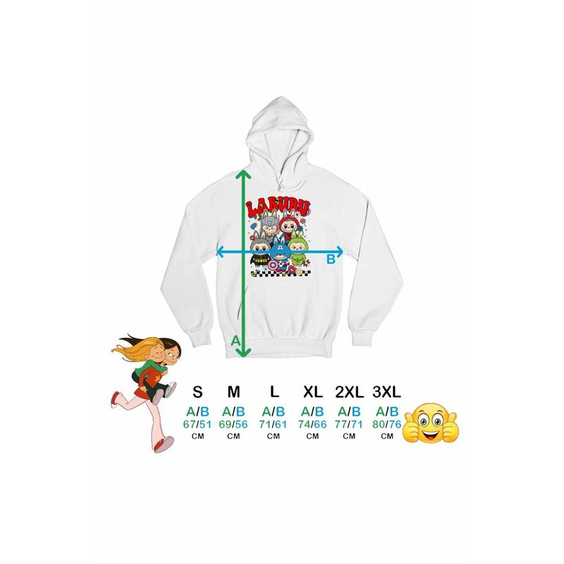 Fashion, accesorii si bijuterii - Barbati - Imbracaminte - Hanorace barbati - Hanorac Barbati Labubu Supereroi Marvel, alb, marime 3XL - Infinity.ro