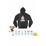 Fashion, accesorii si bijuterii - Barbati - Imbracaminte - Hanorace barbati - Hanorac Barbati Labubu Rainbow Mood, negru, marime 2XL - Infinity.ro