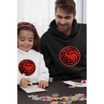 Fashion, accesorii si bijuterii - Barbati - Imbracaminte - Hanorace barbati - Hanorac Personalizat Barbati Game of Thrones Targaryen Sigil, negru, marime S - Infinity.ro
