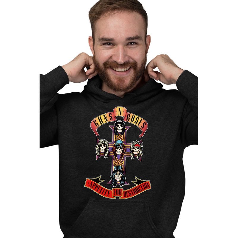 Fashion, accesorii si bijuterii - Barbati - Imbracaminte - Hanorace barbati - Hanorac Personalizat Barbati Guns N Roses Legendary Merch, negru, marime S - Infinity.ro