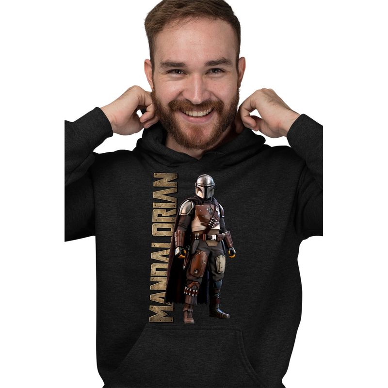 Fashion, accesorii si bijuterii - Barbati - Imbracaminte - Hanorace barbati - Hanorac Personalizat Barbati Star Wars Mandalorian, negru, marime S - Infinity.ro