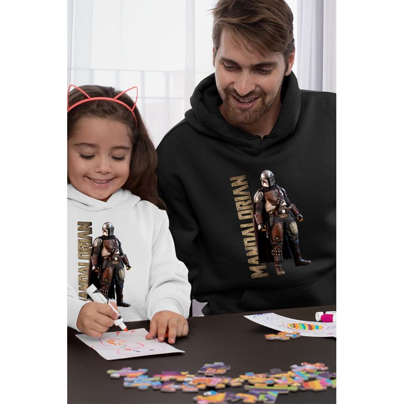 Fashion, accesorii si bijuterii - Barbati - Imbracaminte - Hanorace barbati - Hanorac Personalizat Barbati Star Wars Mandalorian, negru, marime S - Infinity.ro