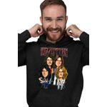 Fashion, accesorii si bijuterii - Barbati - Imbracaminte - Hanorace barbati - Hanorac Personalizat Barbati Led Zeppelin Cartoon, negru, marime S - Infinity.ro