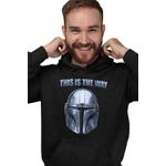 Fashion, accesorii si bijuterii - Barbati - Imbracaminte - Hanorace barbati - Hanorac Personalizat Barbati Mandalorian Star Wars, negru, marime L - Infinity.ro