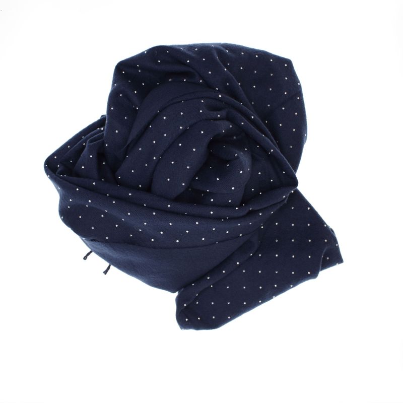 Fashion, accesorii si bijuterii - Femei - Accesorii femei - Esarfe si fulare femei - Esarfa dama, din lana, Buticcochet, 70x190 cm, model cu strasuri, Bleumarin - ES3377 - Infinity.ro