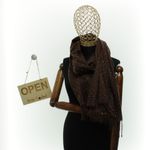 Fashion, accesorii si bijuterii - Femei - Accesorii femei - Esarfe si fulare femei - Esarfa dama, din lana, Buticcochet, 70x190 cm, model cu strasuri, Maro - ES3380 - Infinity.ro
