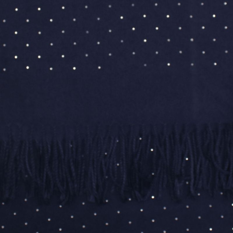 Fashion, accesorii si bijuterii - Femei - Accesorii femei - Esarfe si fulare femei - Esarfa dama, din lana, Buticcochet, 70x190 cm, model cu strasuri, Bleumarin - ES3377 - Infinity.ro
