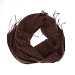 Fashion, accesorii si bijuterii - Femei - Accesorii femei - Esarfe si fulare femei - Esarfa dama, din lana, Buticcochet, 70x190 cm, model cu strasuri, Maro - ES3380 - Infinity.ro