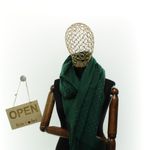 Fashion, accesorii si bijuterii - Femei - Accesorii femei - Esarfe si fulare femei - Esarfa dama, din lana, Buticcochet, 70x190 cm, model cu strasuri, Verde - ES3378 - Infinity.ro