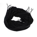 Fashion, accesorii si bijuterii - Femei - Accesorii femei - Esarfe si fulare femei - Esarfa dama, din lana, Buticcochet, 70x190 cm, model cu strasuri, Negru - ES3381 - Infinity.ro