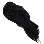 Fashion, accesorii si bijuterii - Femei - Accesorii femei - Esarfe si fulare femei - Esarfa dama, din lana, Buticcochet, 70x190 cm, model cu strasuri, Negru - ES3381 - Infinity.ro