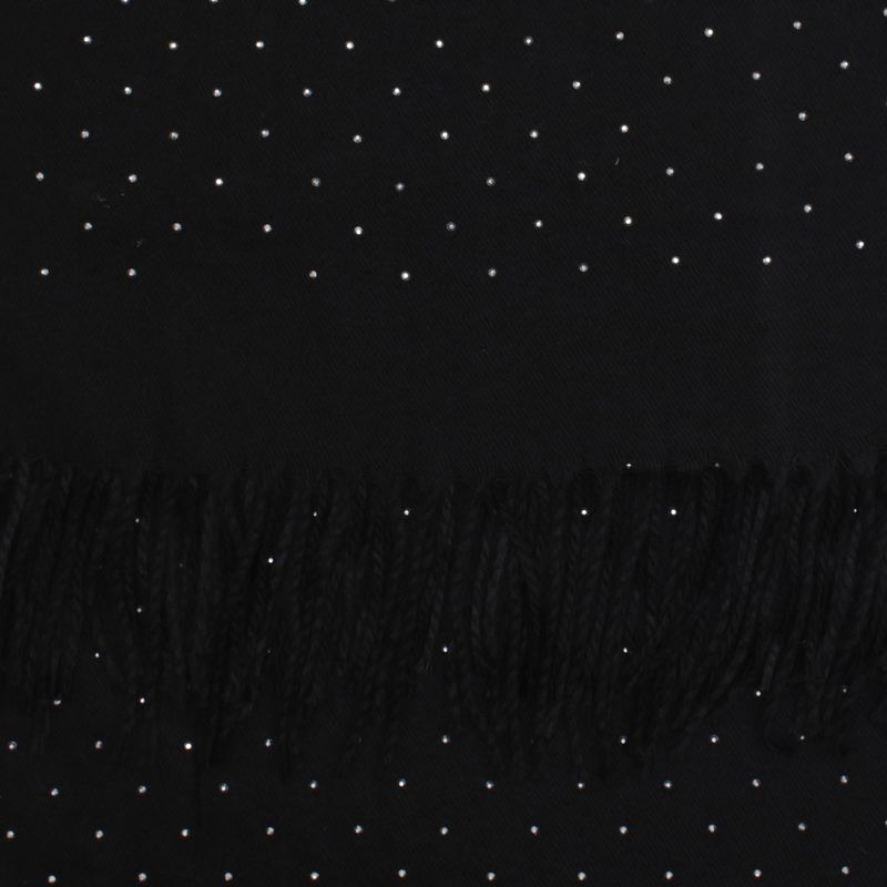 Fashion, accesorii si bijuterii - Femei - Accesorii femei - Esarfe si fulare femei - Esarfa dama, din lana, Buticcochet, 70x190 cm, model cu strasuri, Negru - ES3381 - Infinity.ro