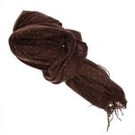 Fashion, accesorii si bijuterii - Femei - Accesorii femei - Esarfe si fulare femei - Esarfa dama, din lana, Buticcochet, 70x190 cm, model cu strasuri, Maro - ES3380 - Infinity.ro