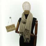 Fashion, accesorii si bijuterii - Femei - Accesorii femei - Esarfe si fulare femei - Esarfa dama, din lana, Buticcochet, 70x190 cm, model cu strasuri, Bej inchis - ES3383 - Infinity.ro