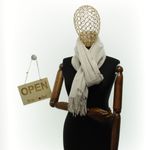 Fashion, accesorii si bijuterii - Femei - Accesorii femei - Esarfe si fulare femei - Esarfa dama, din lana, Buticcochet, 70x190 cm, model cu strasuri, Crem - ES3386 - Infinity.ro