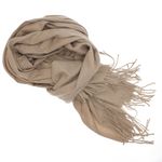 Fashion, accesorii si bijuterii - Femei - Accesorii femei - Esarfe si fulare femei - Esarfa dama, din lana, Buticcochet, 70x190 cm, model cu strasuri, Bej inchis - ES3383 - Infinity.ro