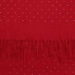 Fashion, accesorii si bijuterii - Femei - Accesorii femei - Esarfe si fulare femei - Esarfa dama, din lana, Buticcochet, 70x190 cm, model cu strasuri, Rosu - ES3387 - Infinity.ro