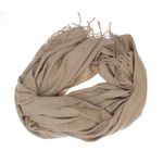 Fashion, accesorii si bijuterii - Femei - Accesorii femei - Esarfe si fulare femei - Esarfa dama, din lana, Buticcochet, 70x190 cm, model cu strasuri, Bej inchis - ES3383 - Infinity.ro