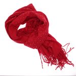 Fashion, accesorii si bijuterii - Femei - Accesorii femei - Esarfe si fulare femei - Esarfa dama, din lana, Buticcochet, 70x190 cm, model cu strasuri, Rosu - ES3387 - Infinity.ro